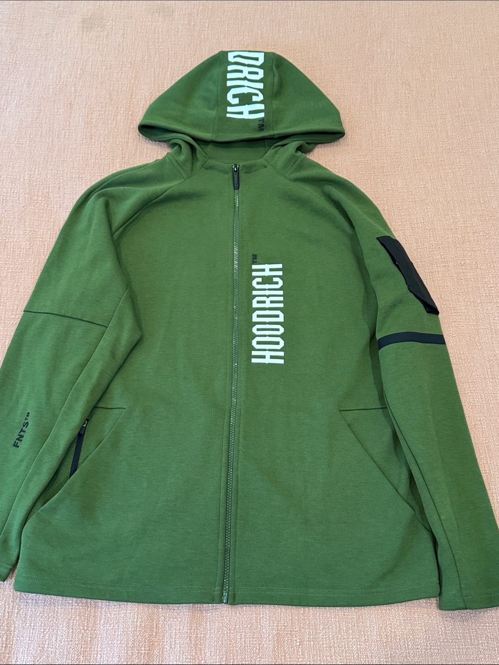 Hoodrich NWT large men’s circuit f/z track top zip hoodie - color : chive ( brig